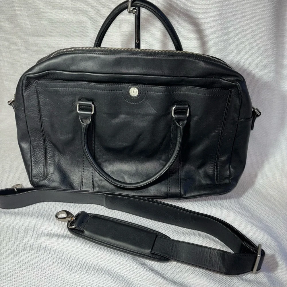 Levenger Men’s Black Leather Briefcase Executive, Entrepreneur